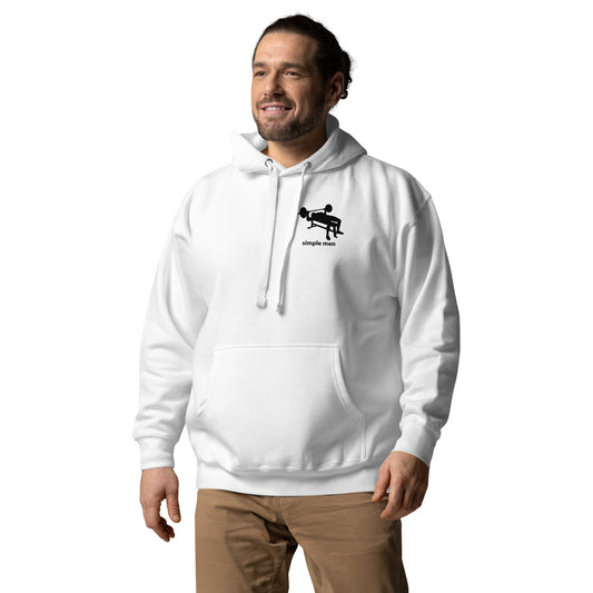 benching man hoodie